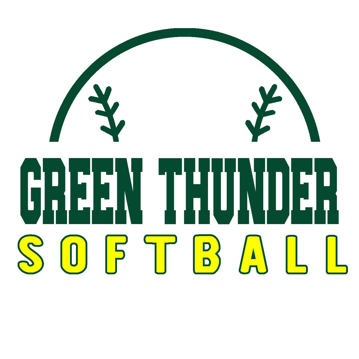 1 Green Thunder Softball