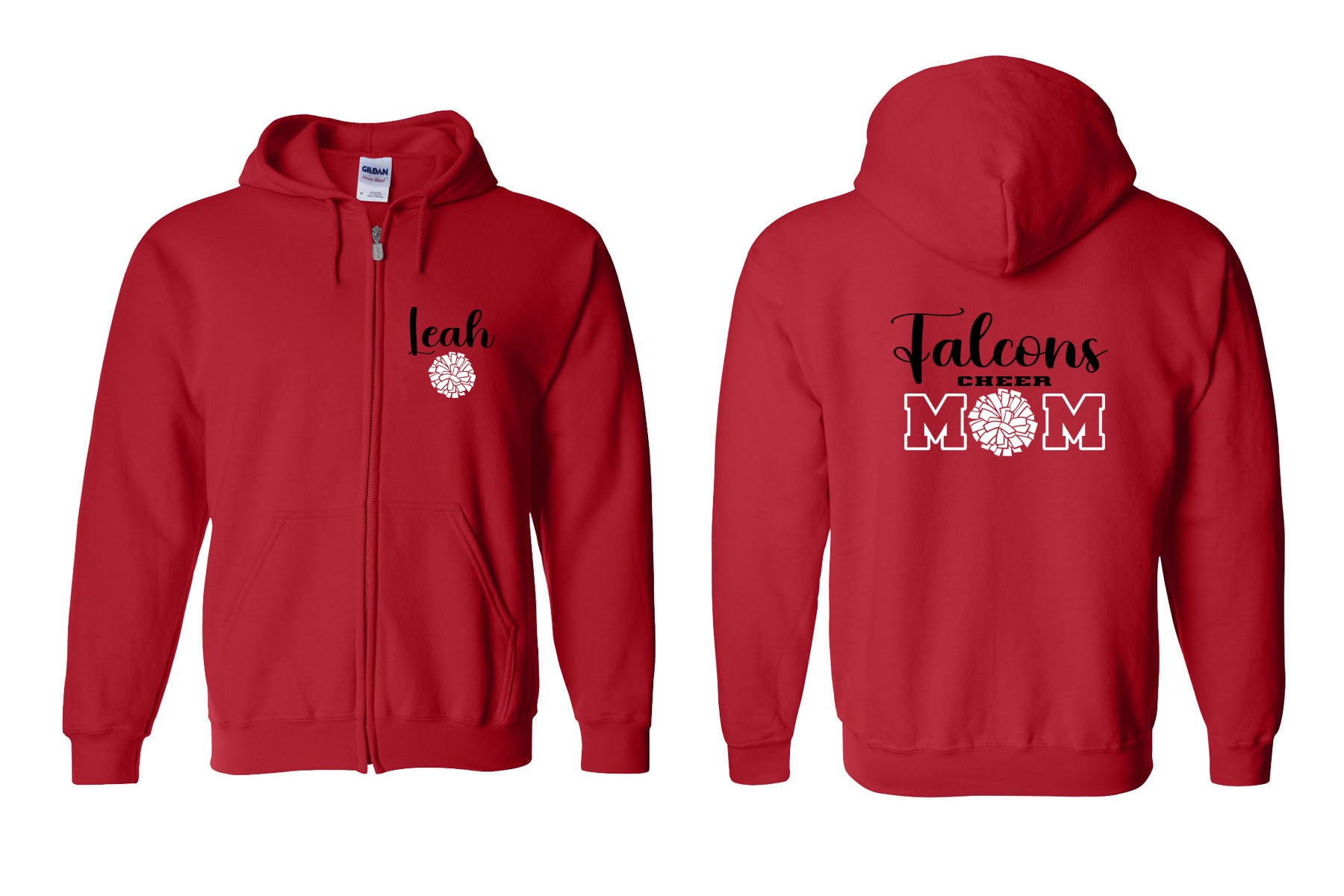 Falcons Cheer Zip up Sweatshirt Design 1