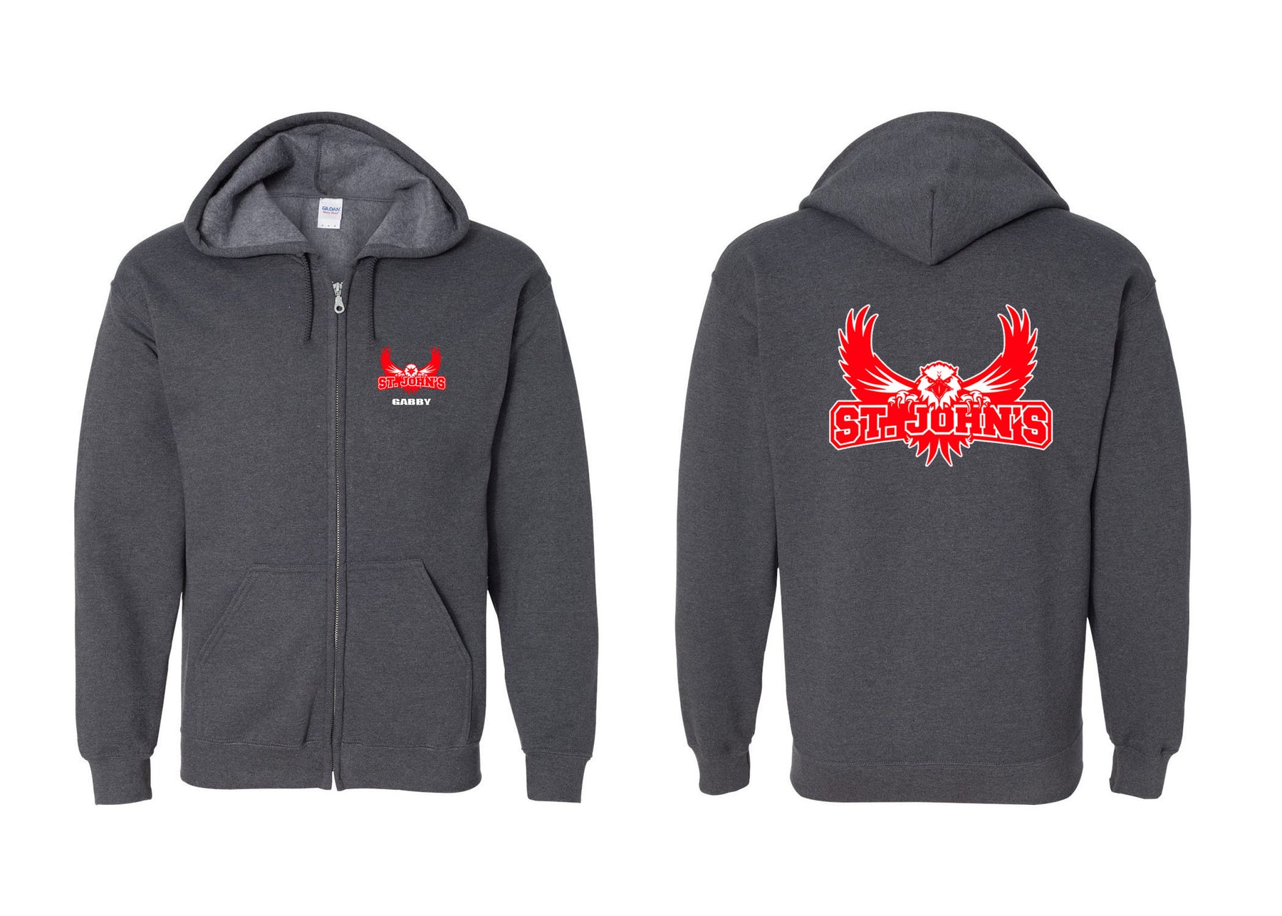 St. John's Design 3 Zip up Sweatshirt