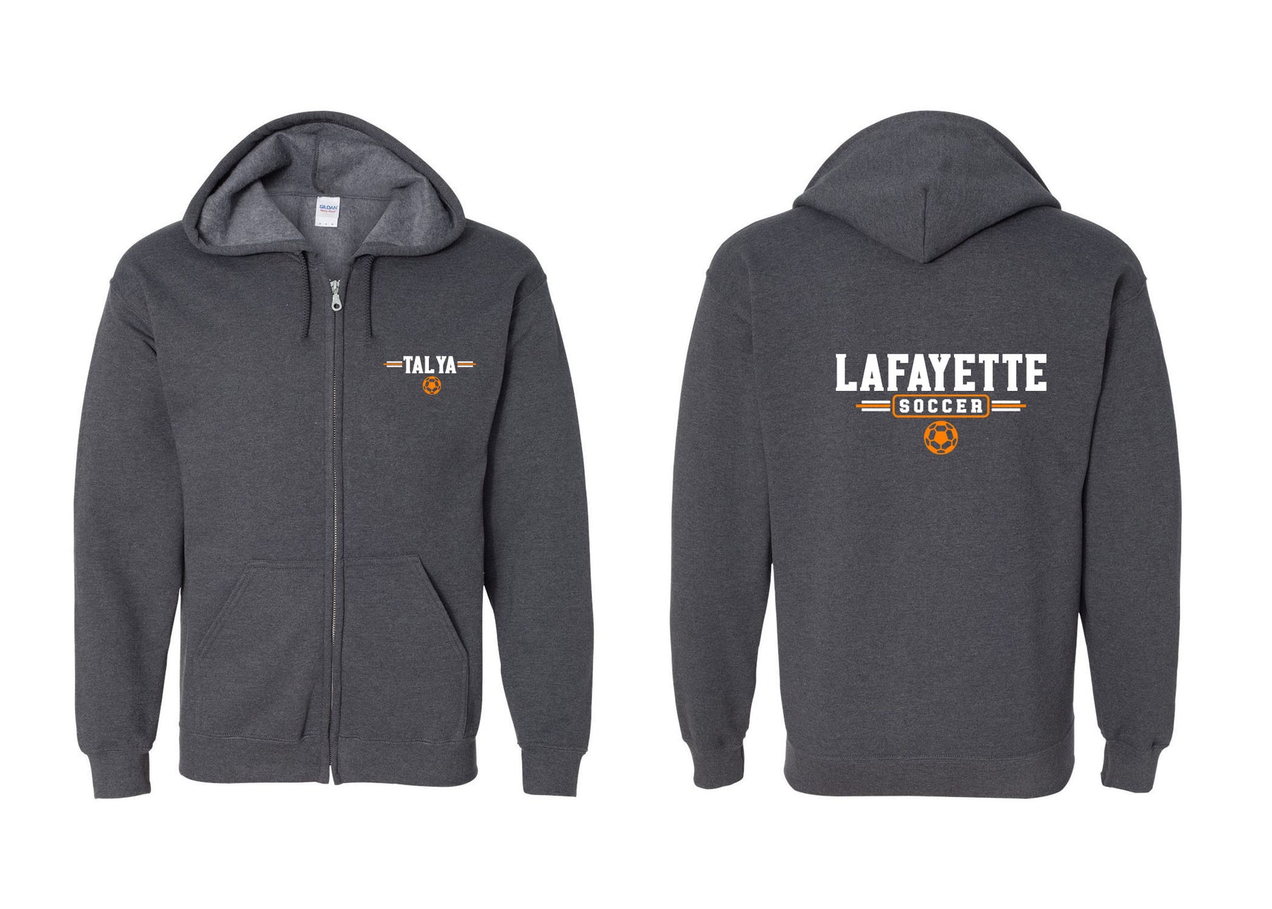 Lafayette Soccer design 3 Zip up Sweatshirt