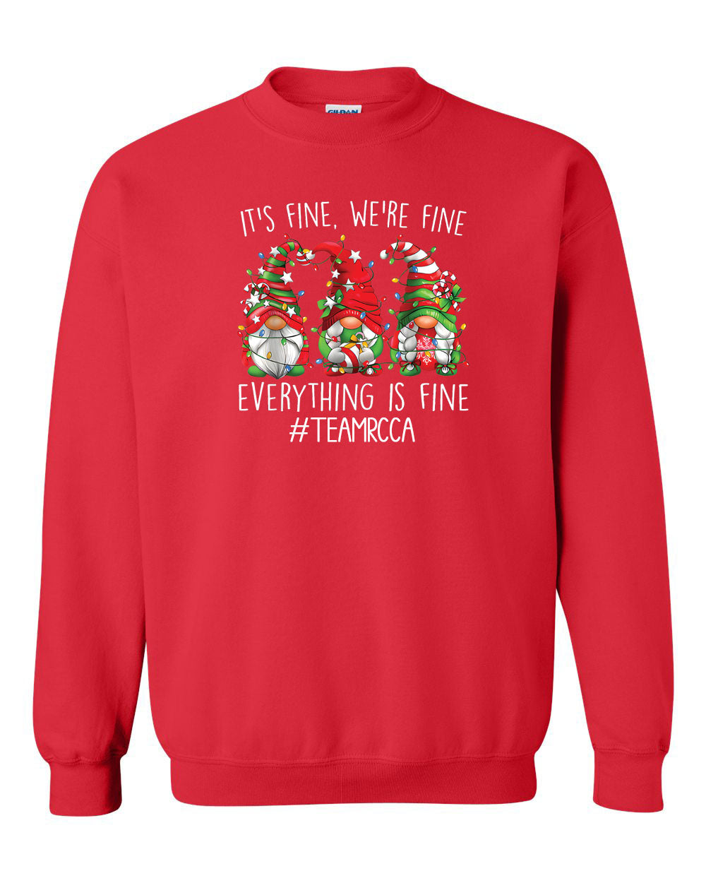 Gnomes everything is fine non hooded sweatshirt