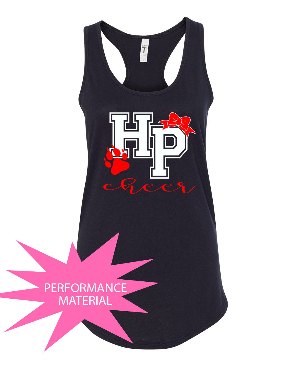 High Point Cheer Design 3 Performance Racerback Tank Top