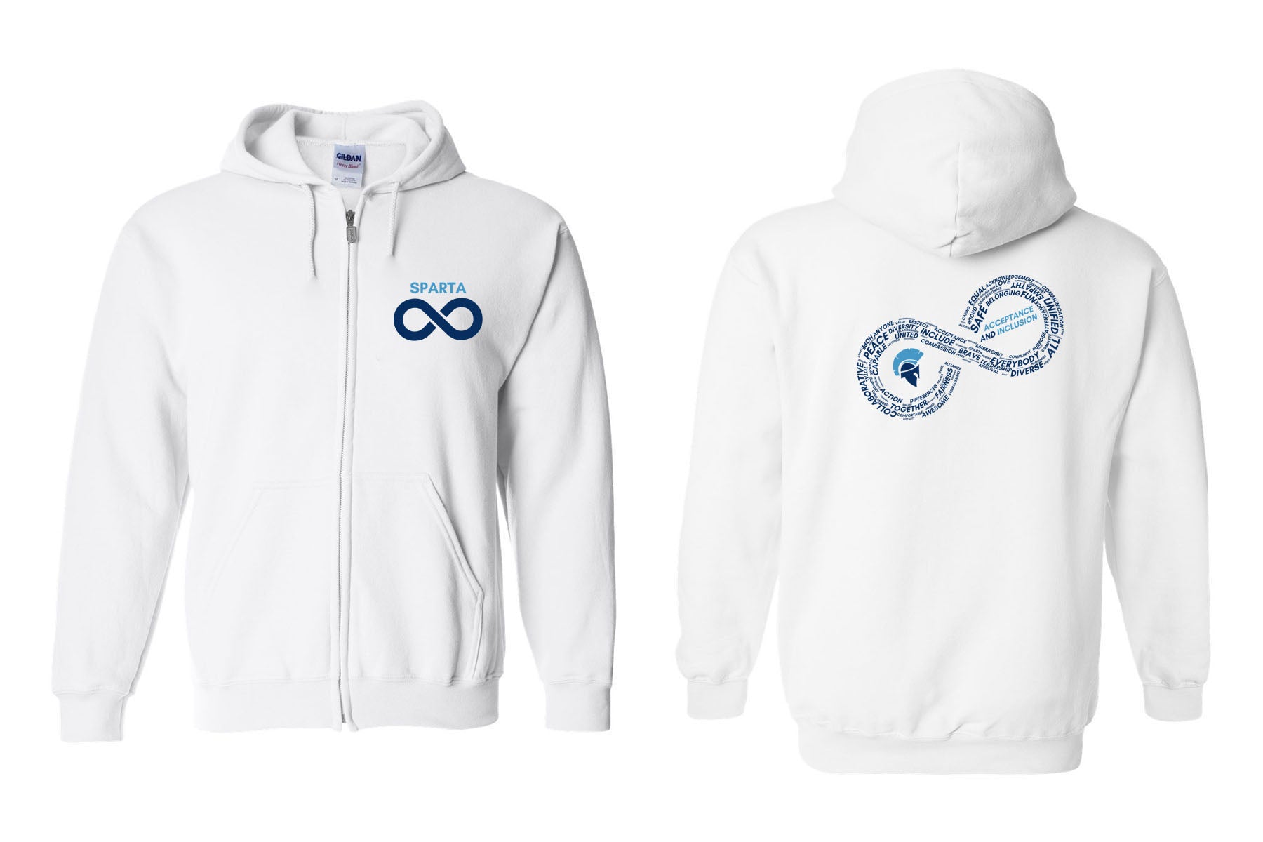 Autism Acceptance Design 2025 Zip up Sweatshirt