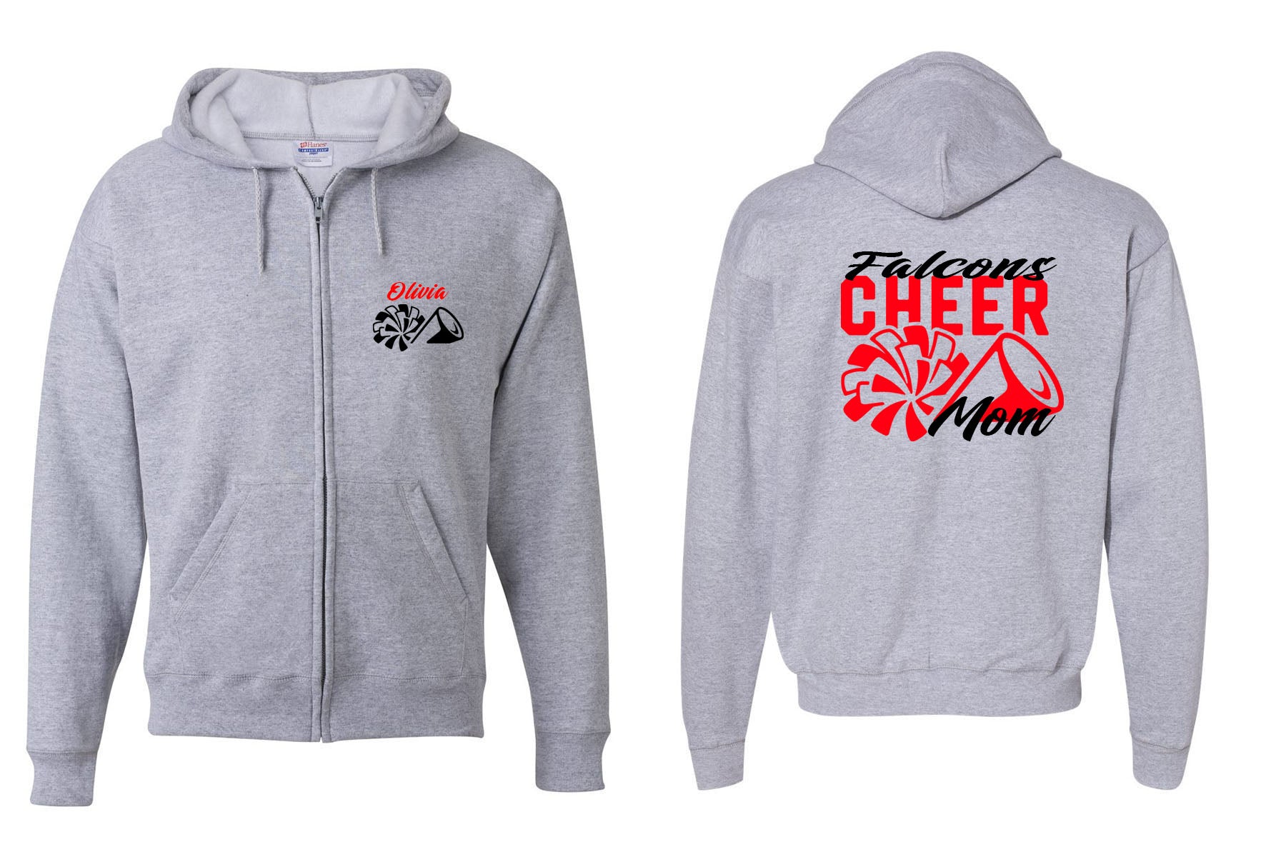 Falcons Cheer Zip up Sweatshirt Design 3