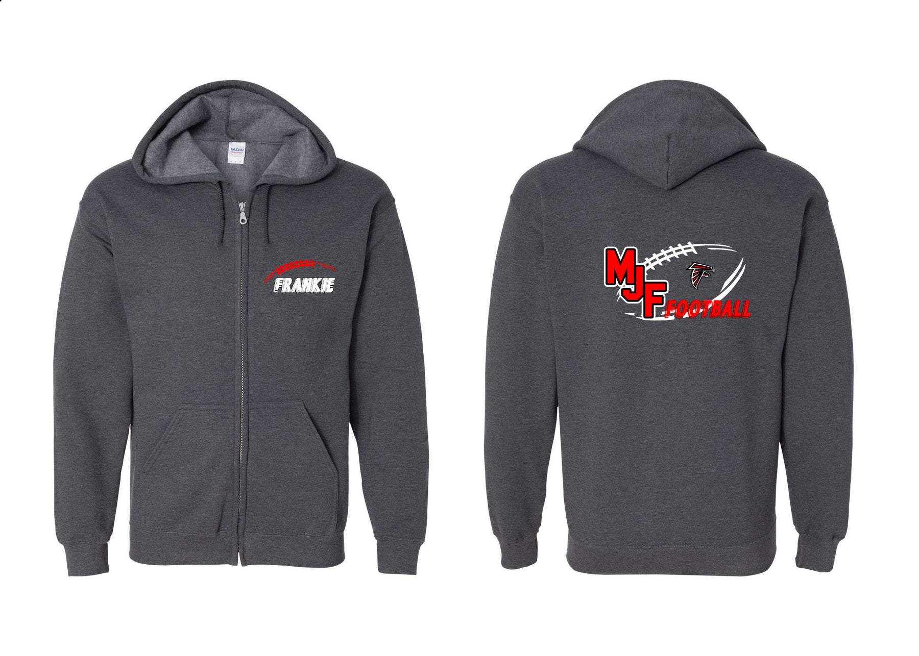 Falcons Football Zip up Sweatshirt Design 2