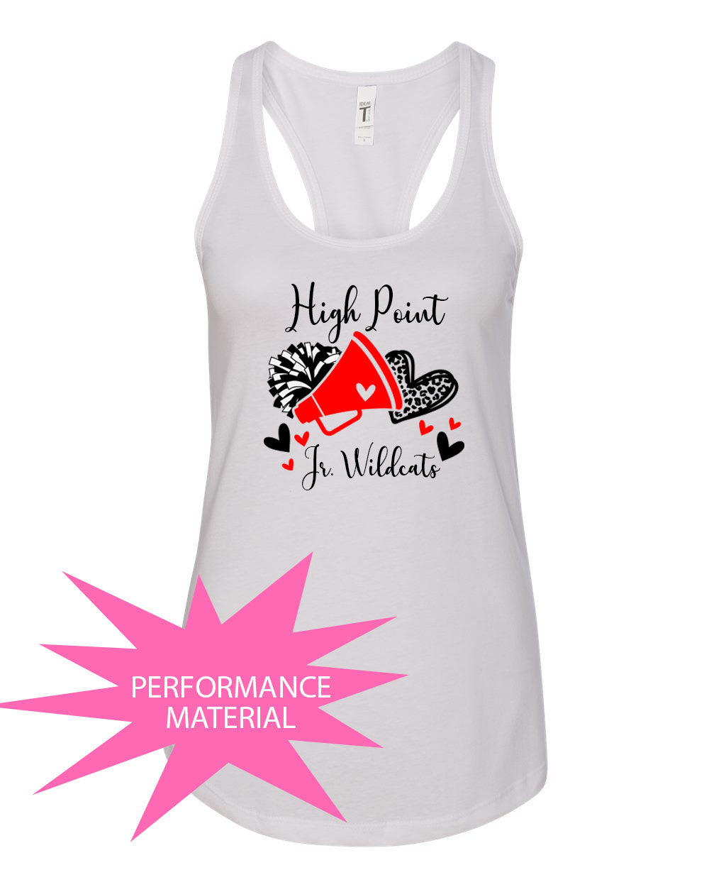 High Point Cheer Design 6 Performance Racerback Tank Top