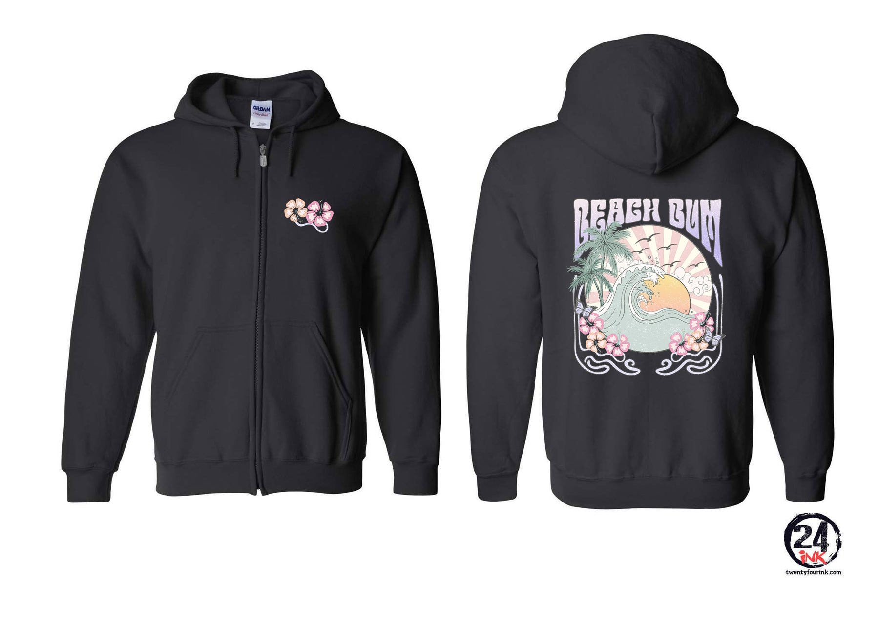 Beach Bum Zip up Sweatshirt