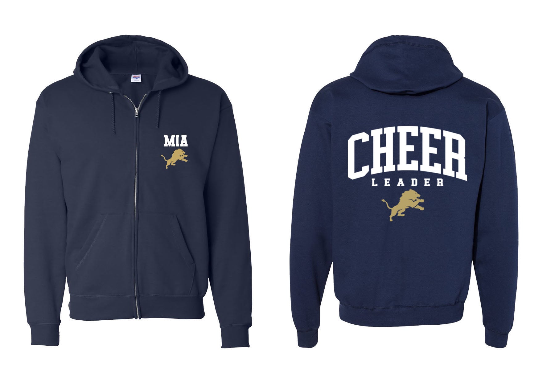 Pope John Cheer Design 3 Zip up Sweatshirt