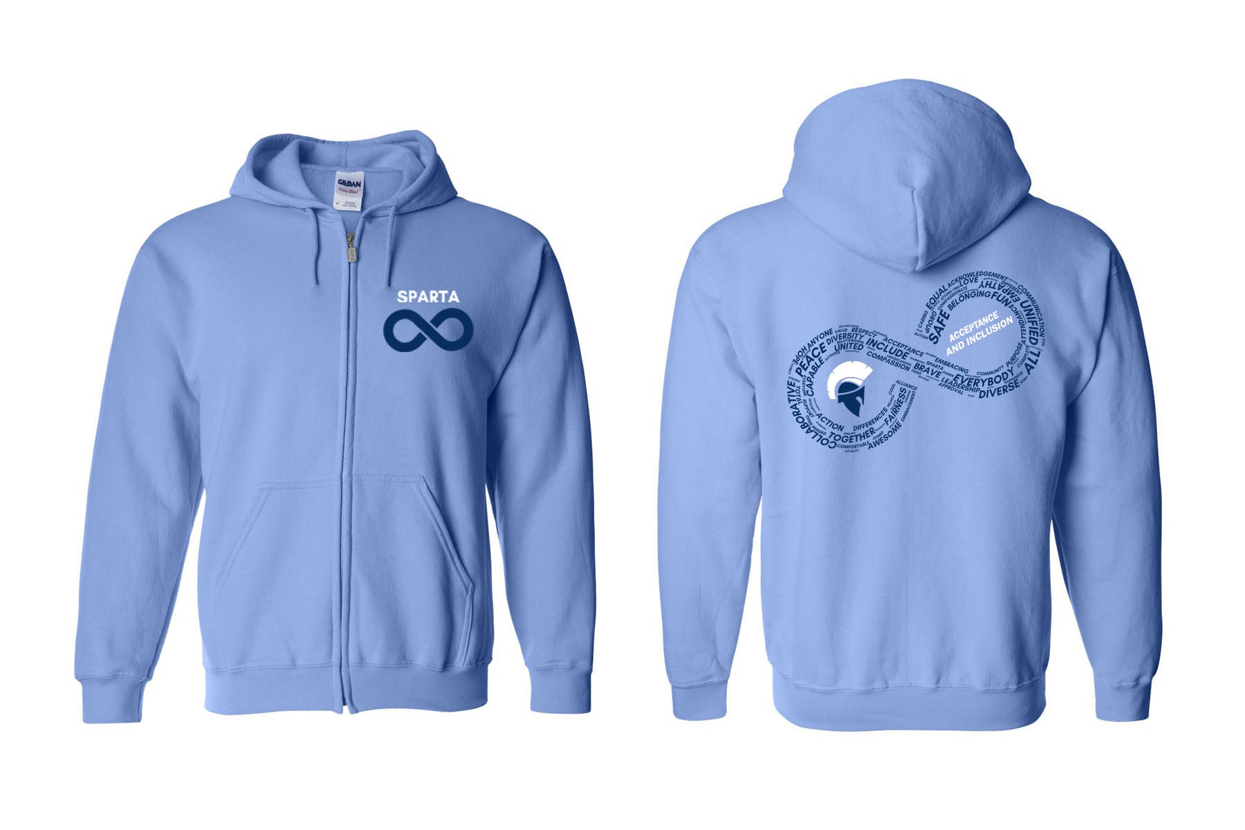 Autism Acceptance Design 2025 Zip up Sweatshirt