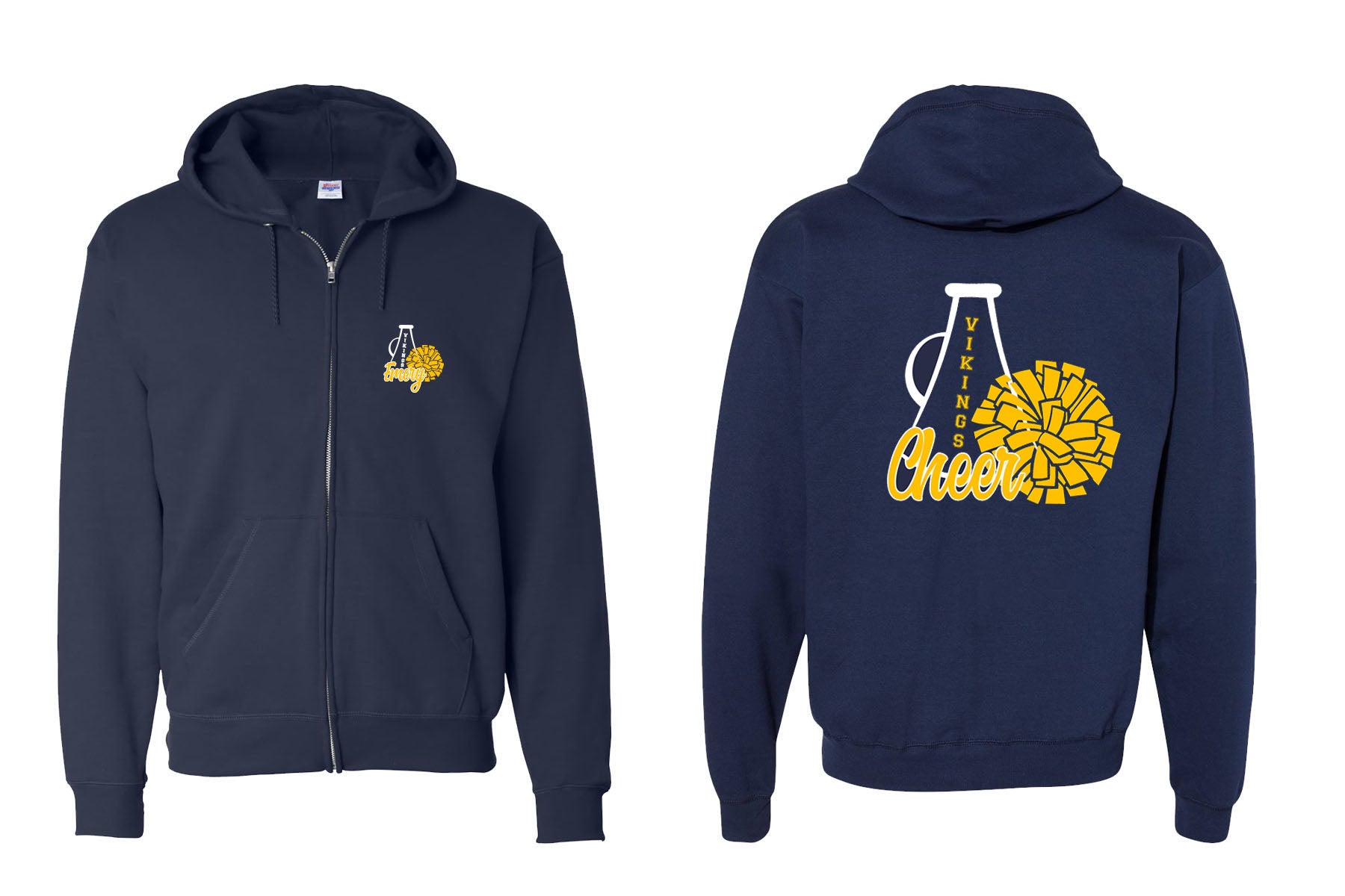 Vernon Cheer design 14 Zip up Sweatshirt