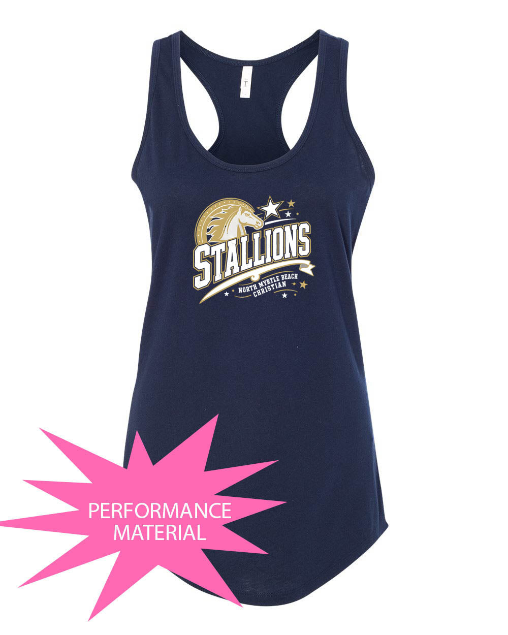 NMB Christian Spiritwear Performance Racerback Tank Top Design 2