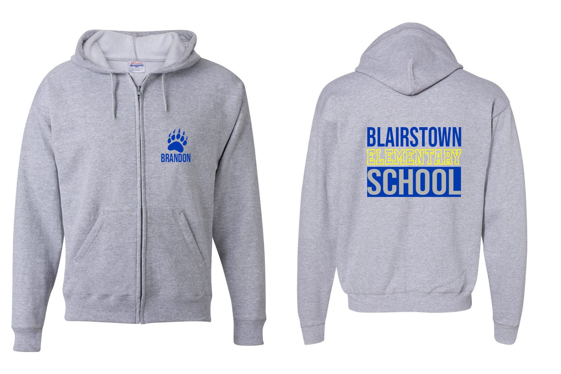 Blairstown Bears design 13 Zip up Sweatshirt
