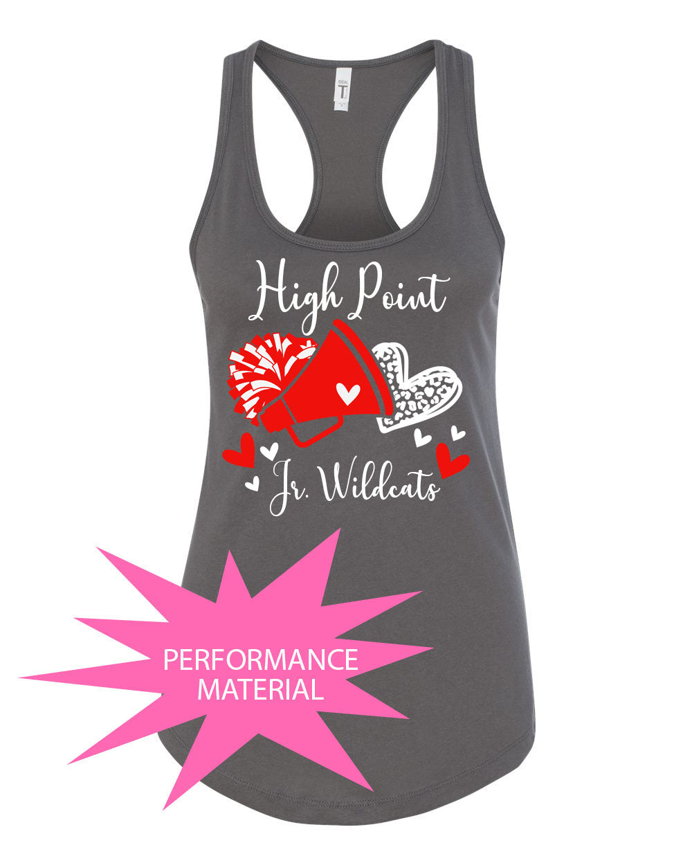High Point Cheer Design 6 Performance Racerback Tank Top