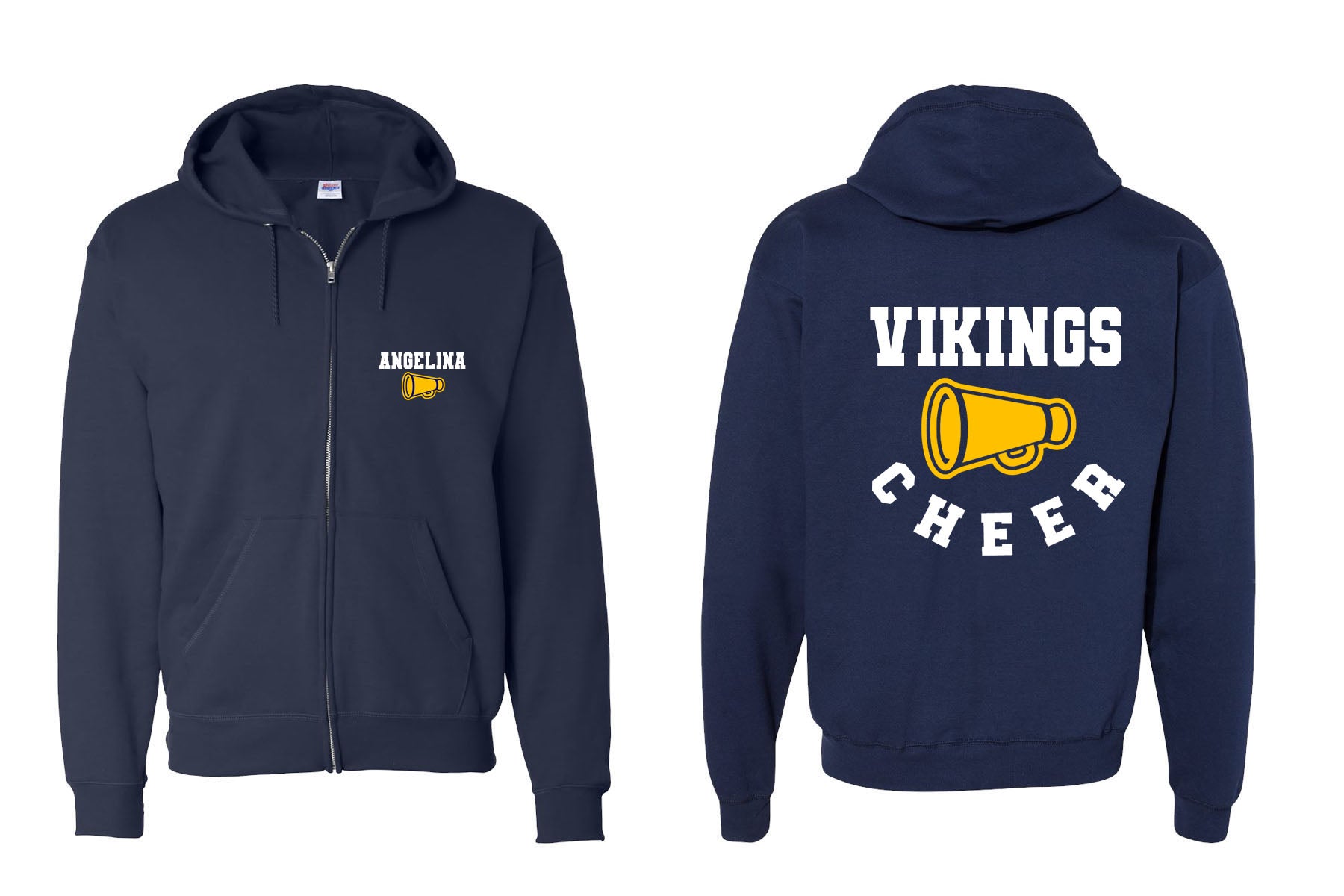 Vernon Cheer design 13 Zip up Sweatshirt