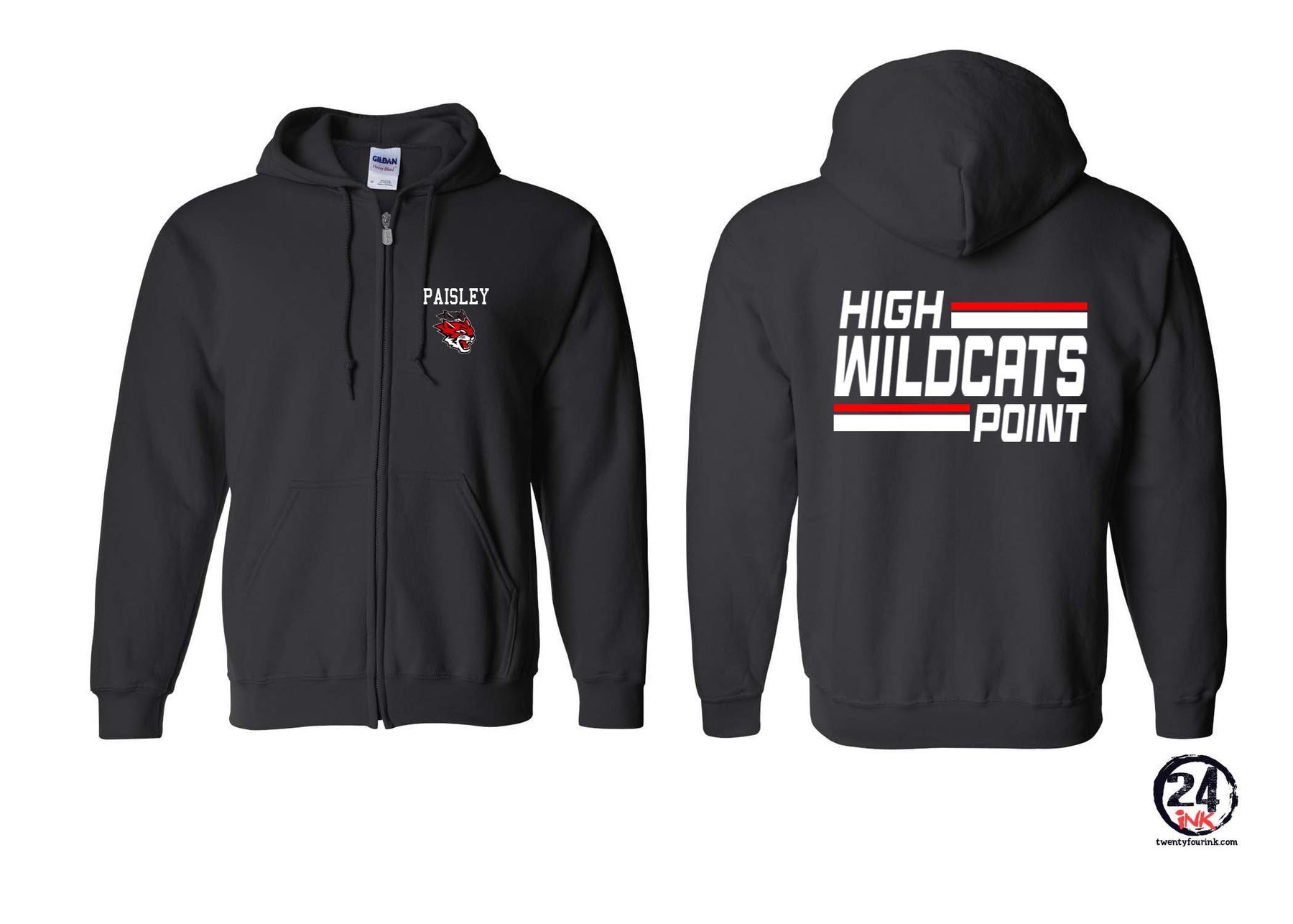 Wildcats Cheer design 4 Zip up Sweatshirt
