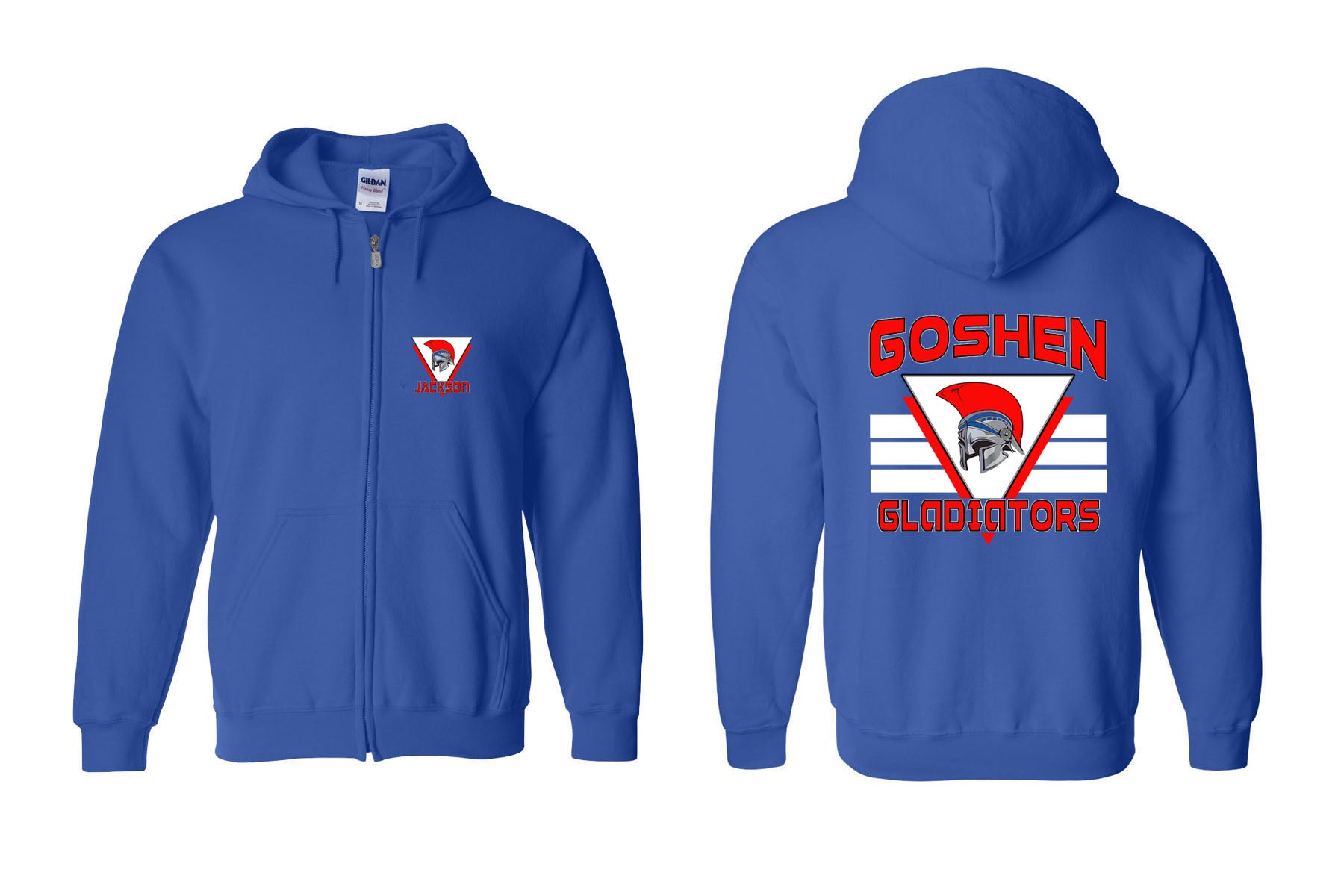 Goshen School Design 2 Zip up Sweatshirt