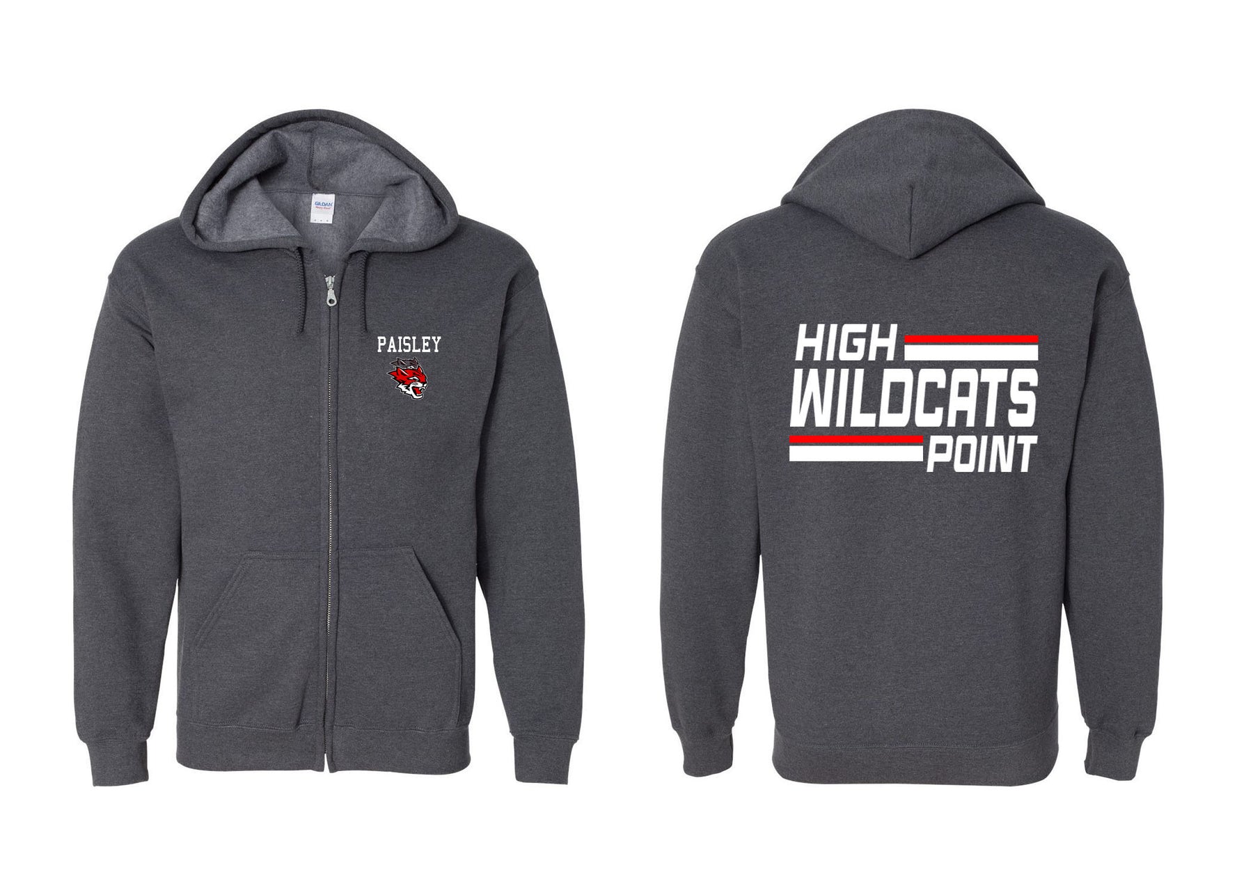 Wildcats Cheer design 4 Zip up Sweatshirt