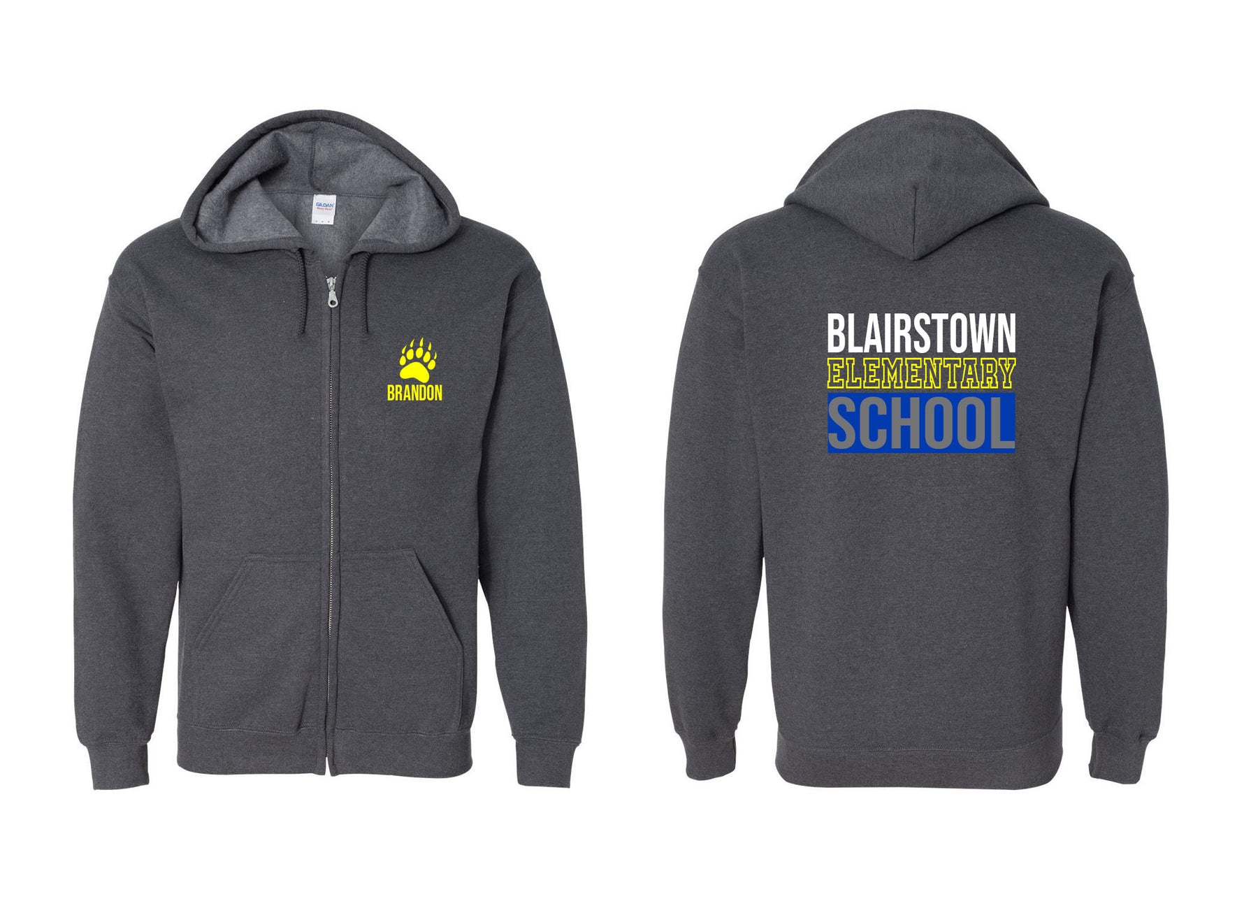 Blairstown Bears design 13 Zip up Sweatshirt