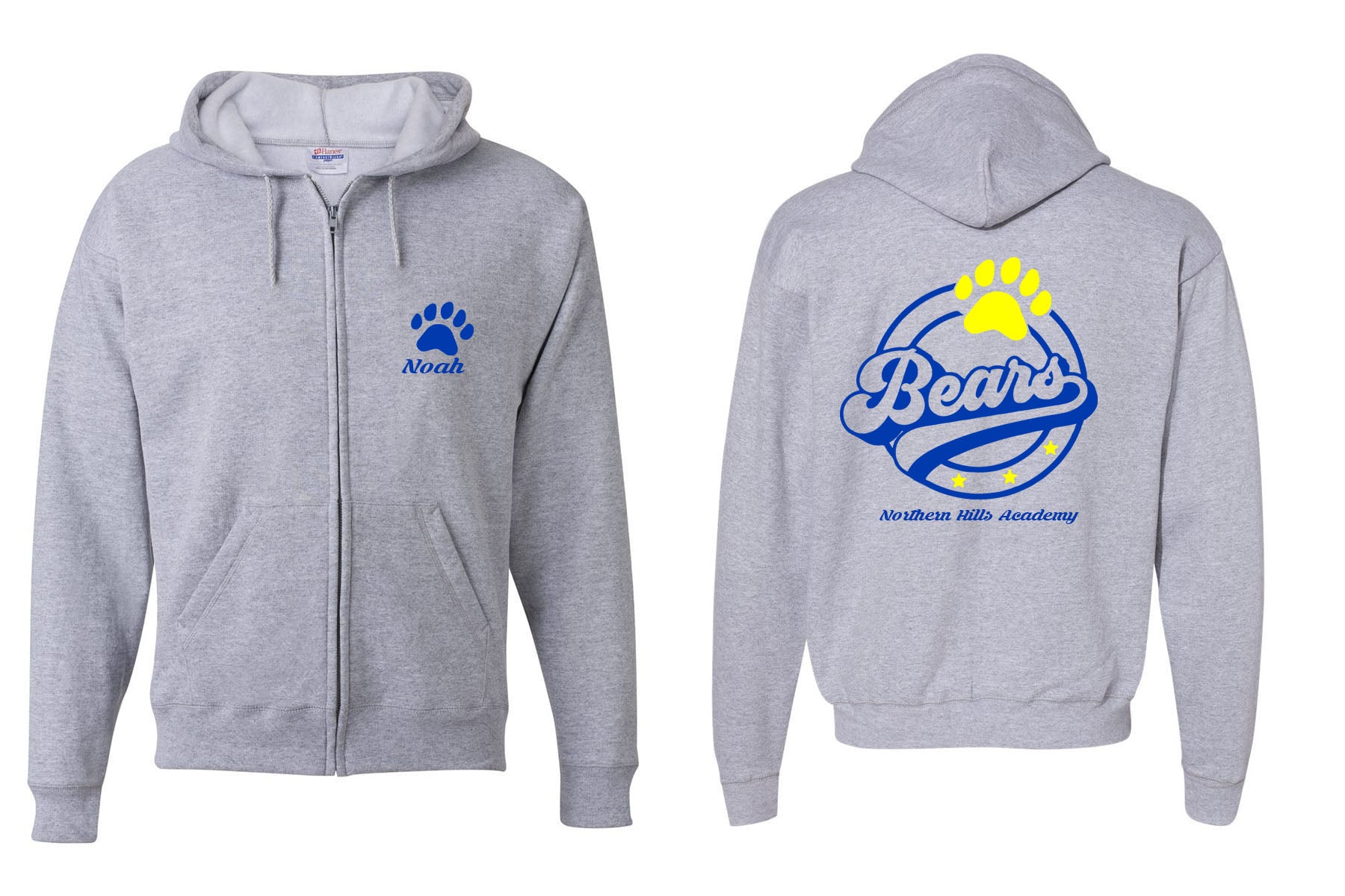 Northern Hills design 6 Zip up Sweatshirt
