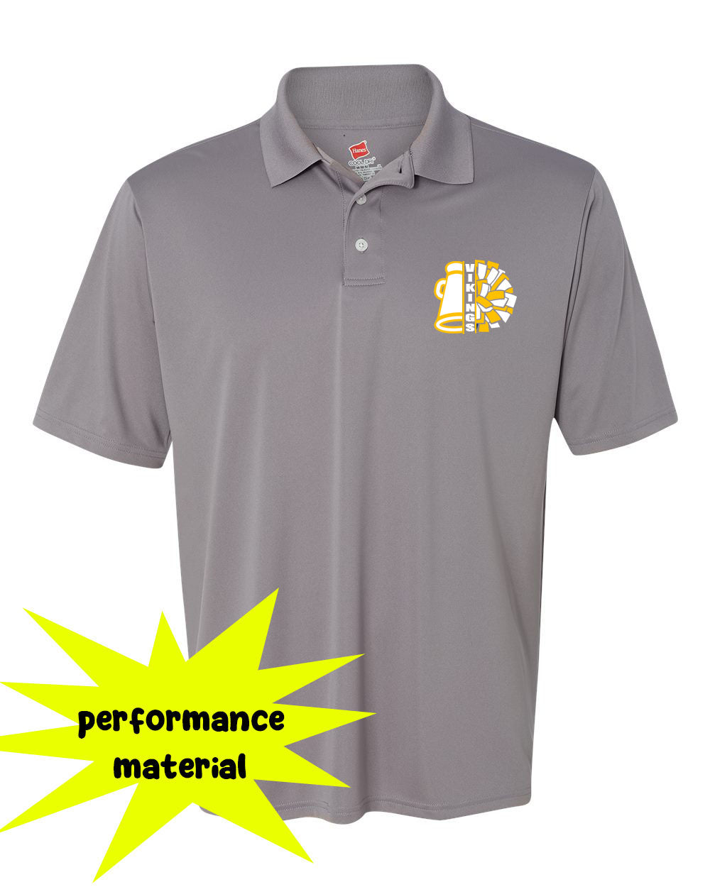 Vernon Cheer Performance Material Polo T-Shirt Design 17