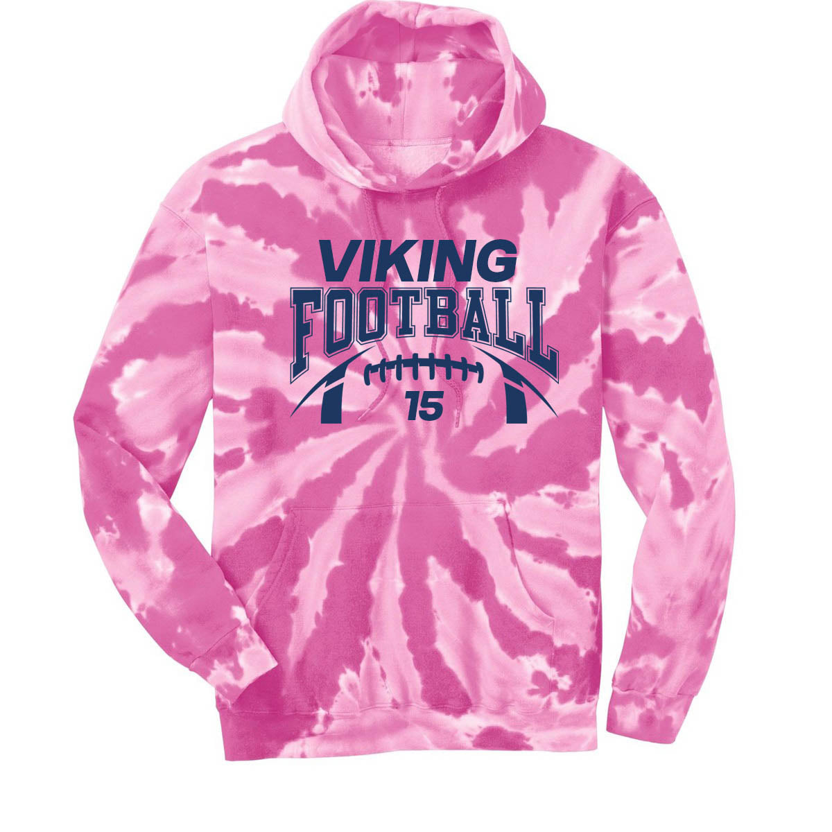 Viking football Tie-Dye Hooded Sweatshirt Design 8