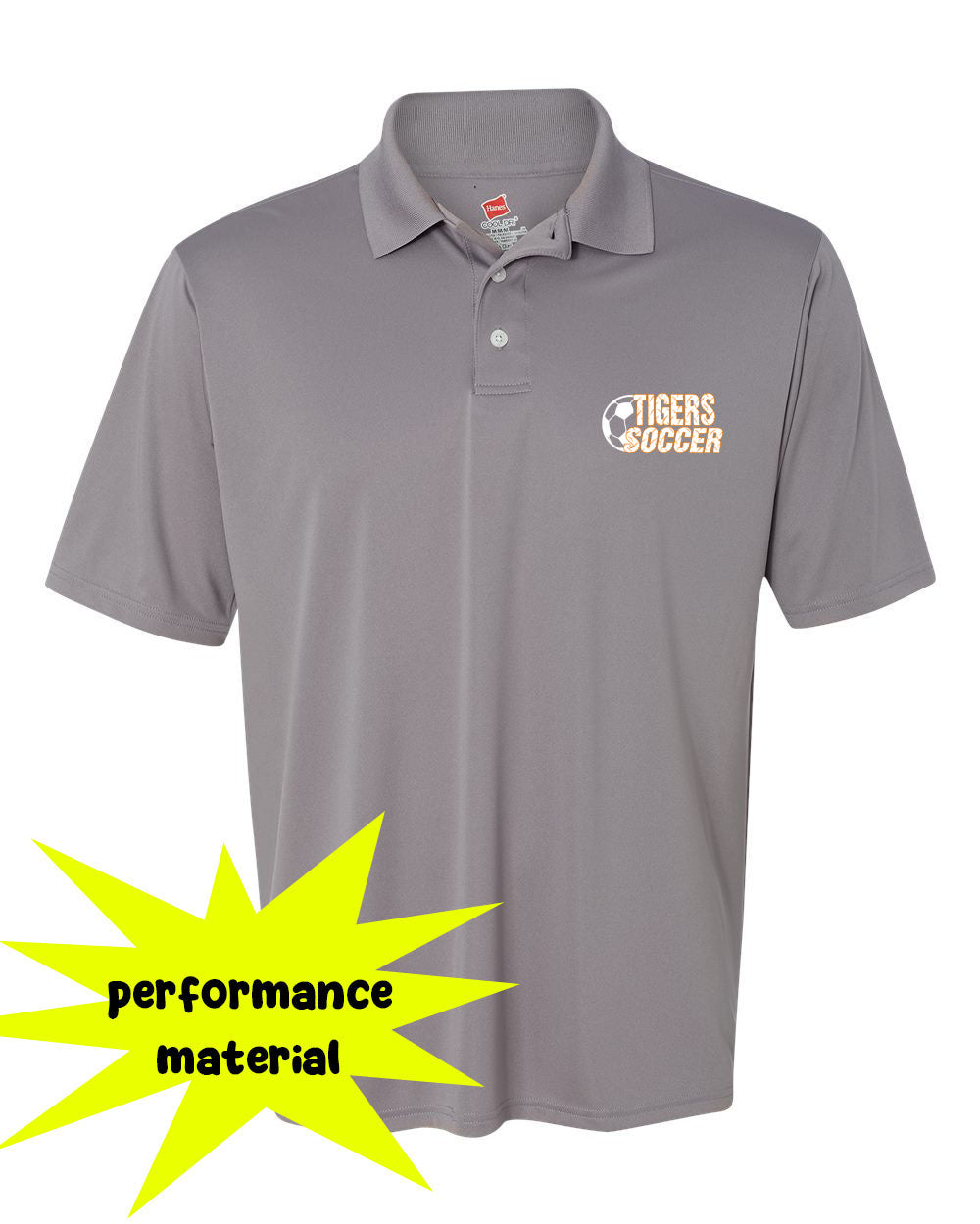 Lafayette Soccer Performance Material Polo T-Shirt Design 2