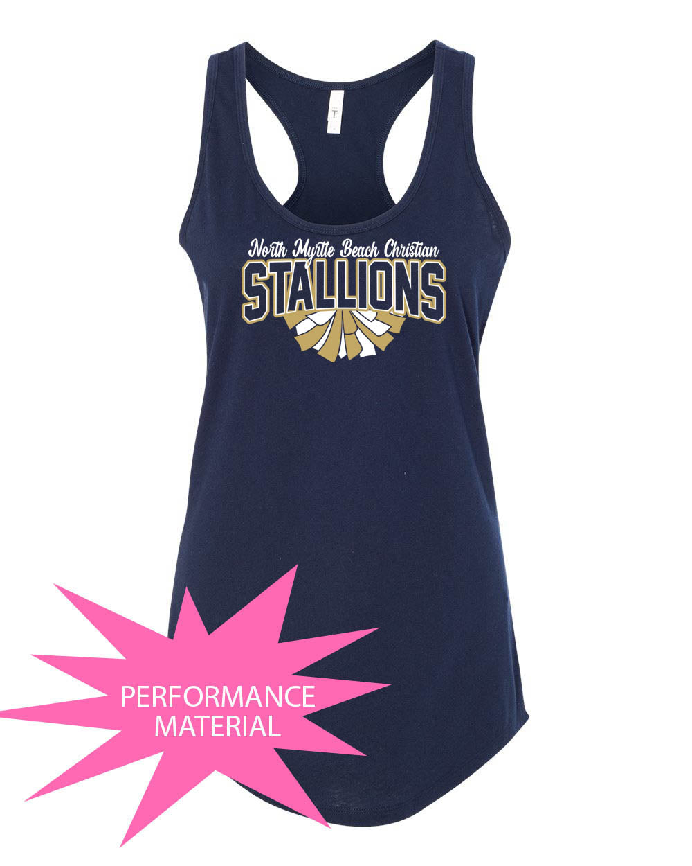 NMB Christian Cheer Performance Racerback Tank Top Design 1