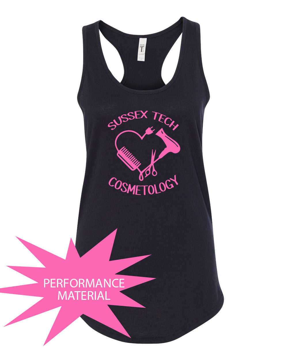 Senior Cosmetology Design 2 Performance Racerback Tank Top