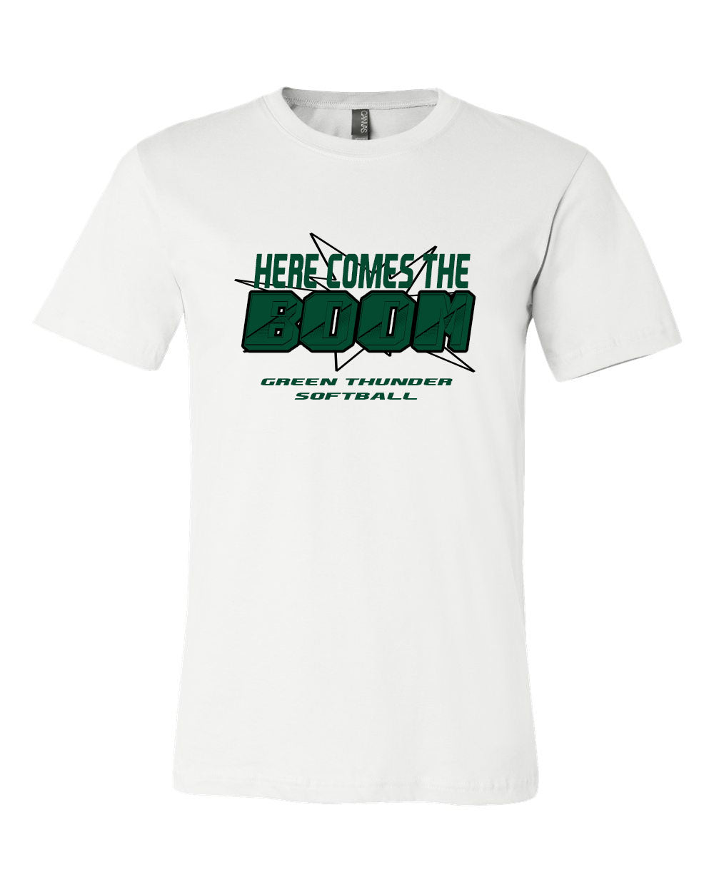 Green Thunder Softball Design 3 T-Shirt