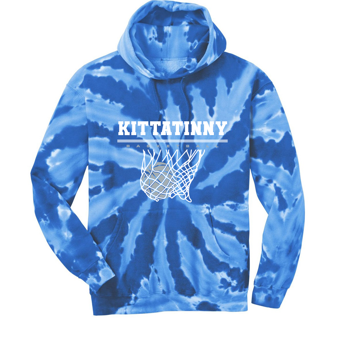Kittatinny Basketball Tie-Dye Hooded Sweatshirt Design