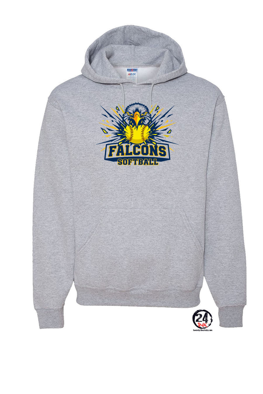 Falcons Softball Hooded Sweatshirt Design 1