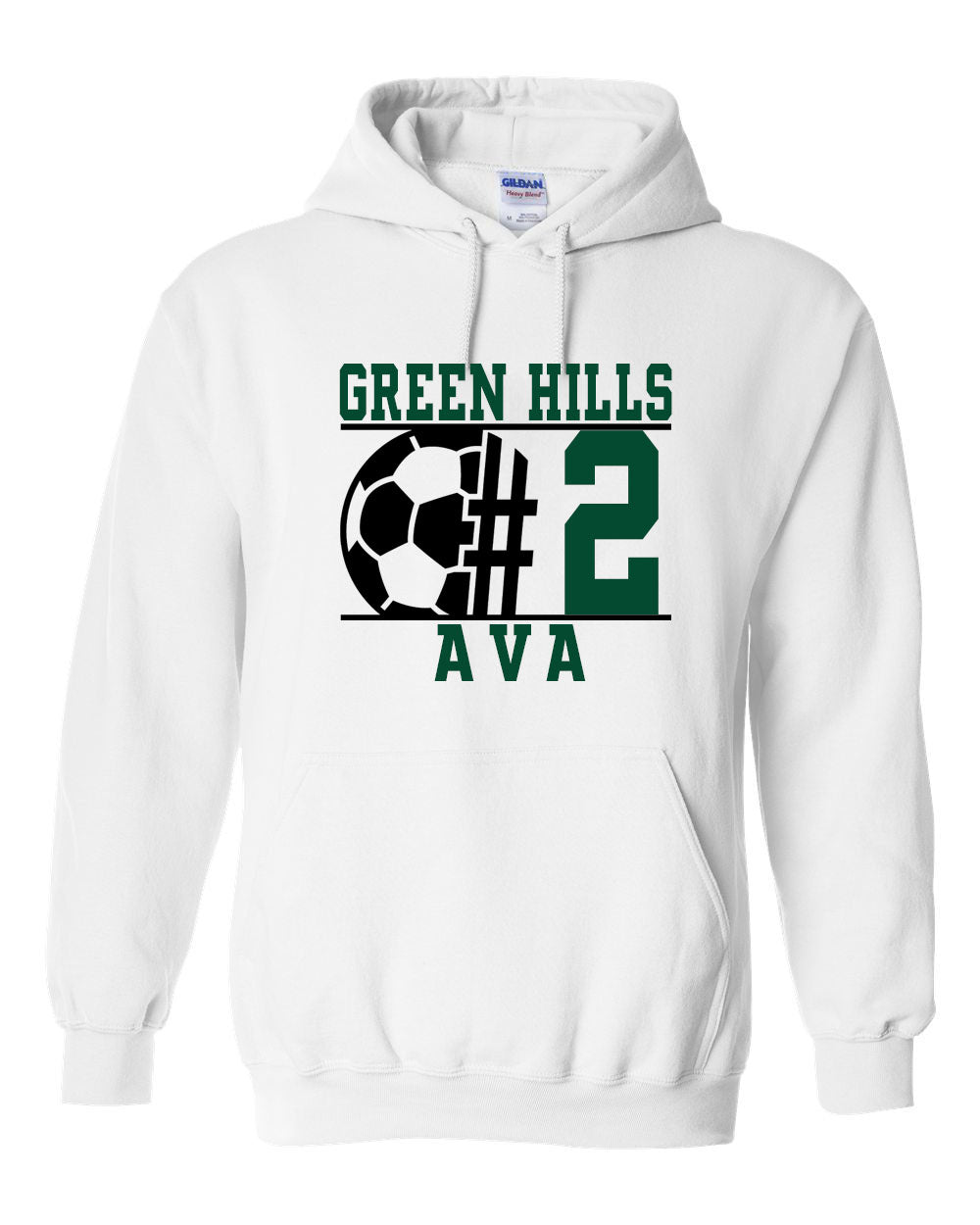 Green Hills Soccer Design 4 Hooded Sweatshirt
