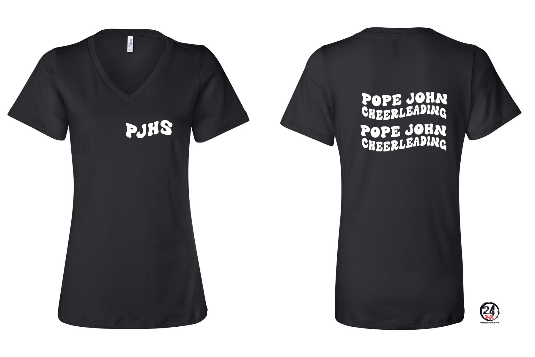 Pope John Cheer Design 6 V-neck T-Shirt
