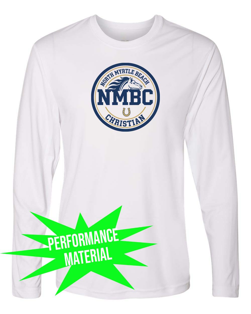 NMB Christian School Spiritwear Performance Material Long Sleeve Shirt Design 3