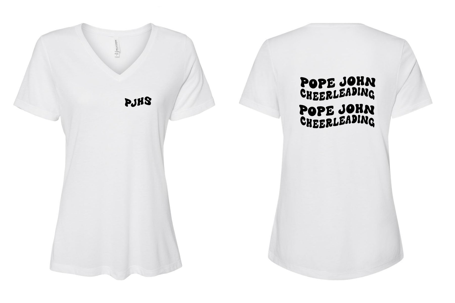 Pope John Cheer Design 6 V-neck T-Shirt