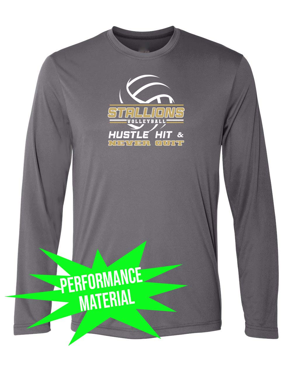 NMB Christian School Volleyball Performance Material Long Sleeve Shirt Design 1