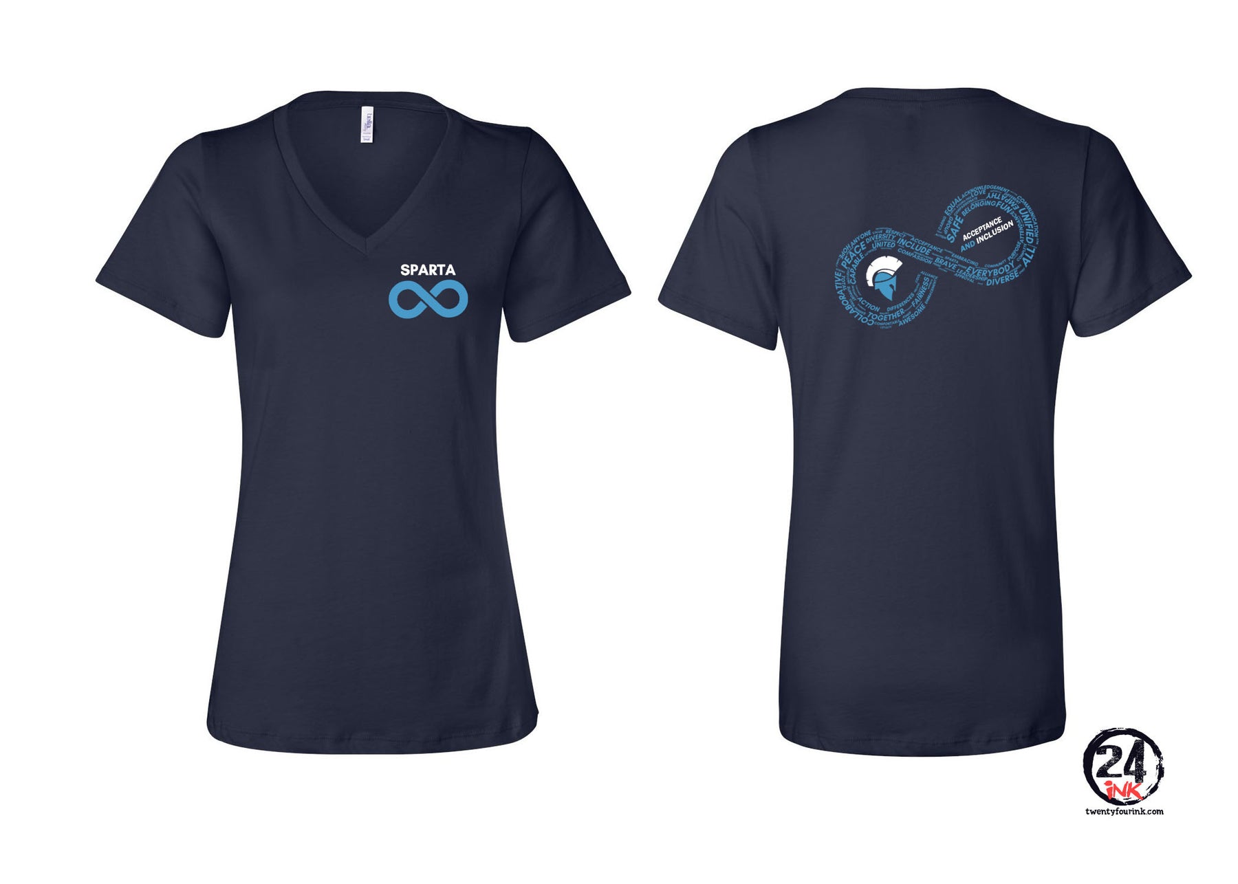 Sparta Autism Acceptance Design 2025 V-neck T-shirt
