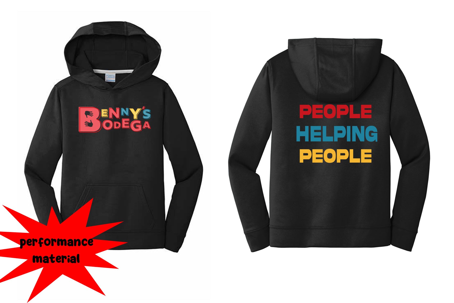 Benny's Bodega Performance Hooded Sweatshirt Design 2