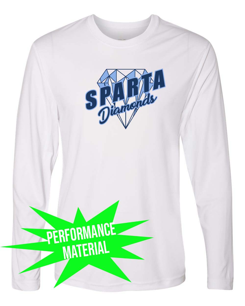 Sparta Diamonds Performance Material Long Sleeve Shirt Design 2