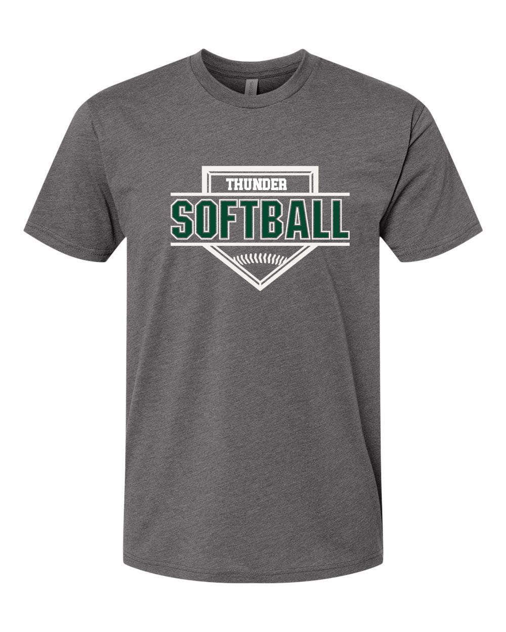 Green Thunder Softball Design T-Shirt - Main Image