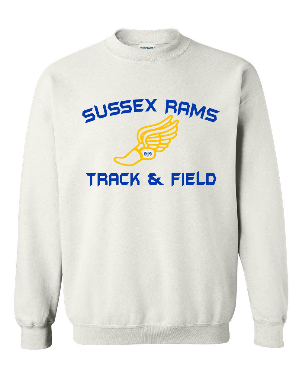 Sussex Rams Track Design 2 Non Hooded Sweatshirt