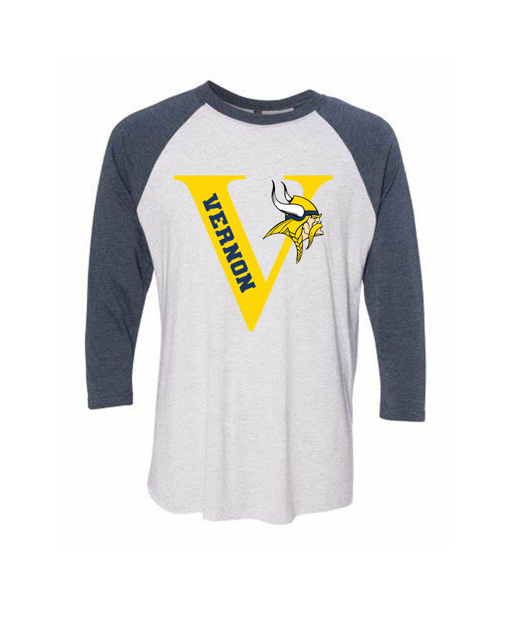 Vernon Vikings Football raglan shirt Design 7