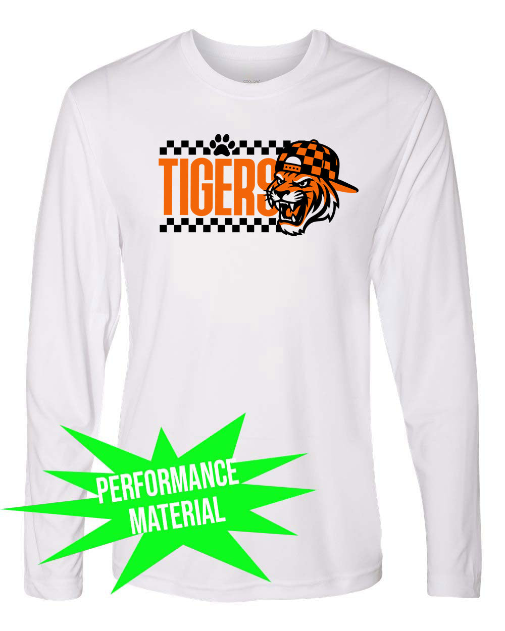 Tigers Performance Material Long Sleeve Shirt Design 19