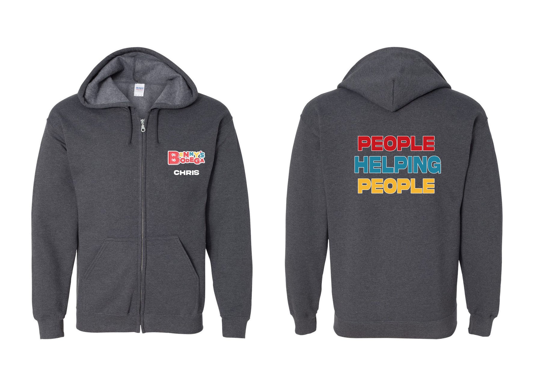 Benny's Bodega design 2 Zip up Sweatshirt