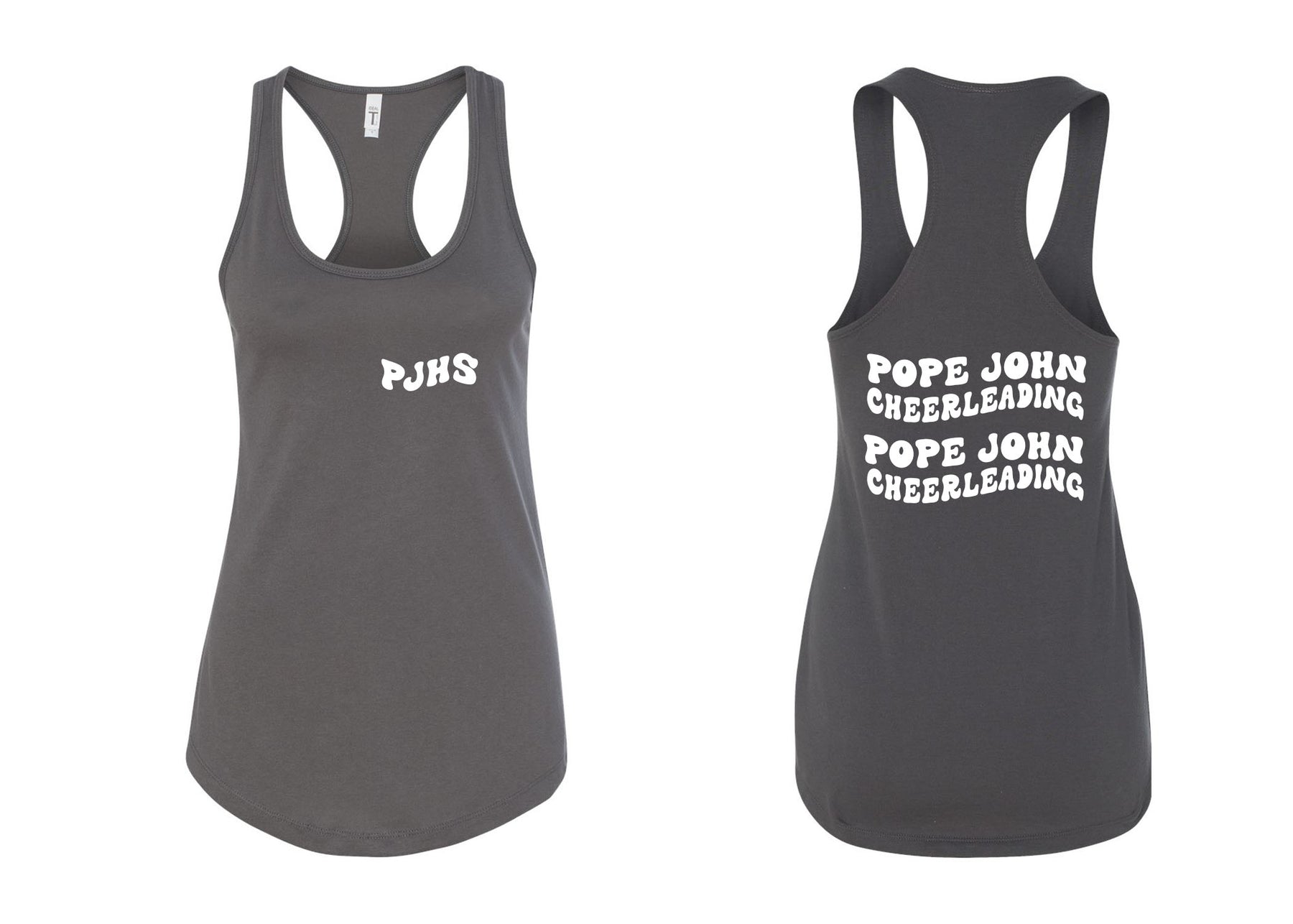 Pope John Cheer Design 6 Racerback Tank Top