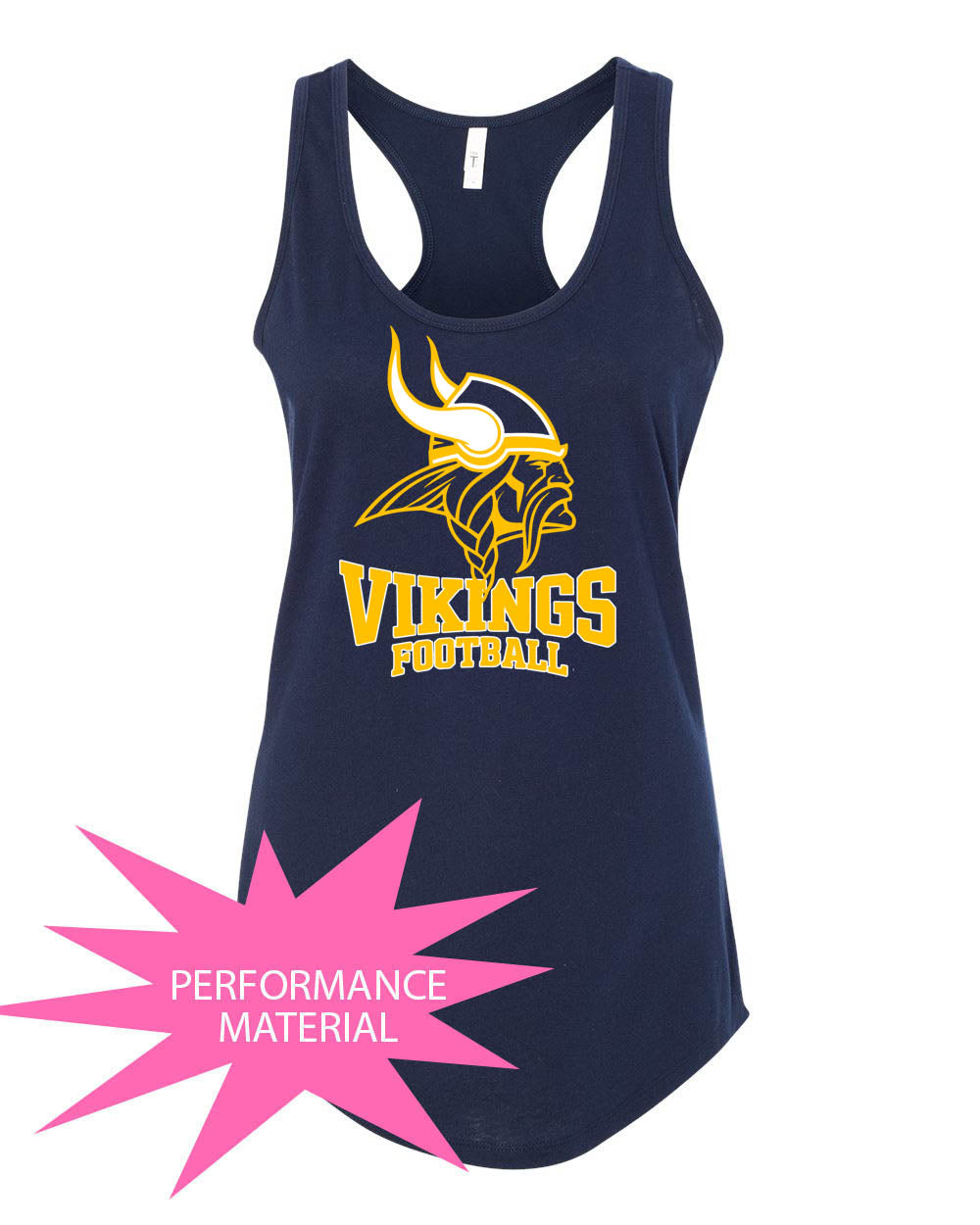 Vikings Football Design 5 Performance Racerback Tank Top