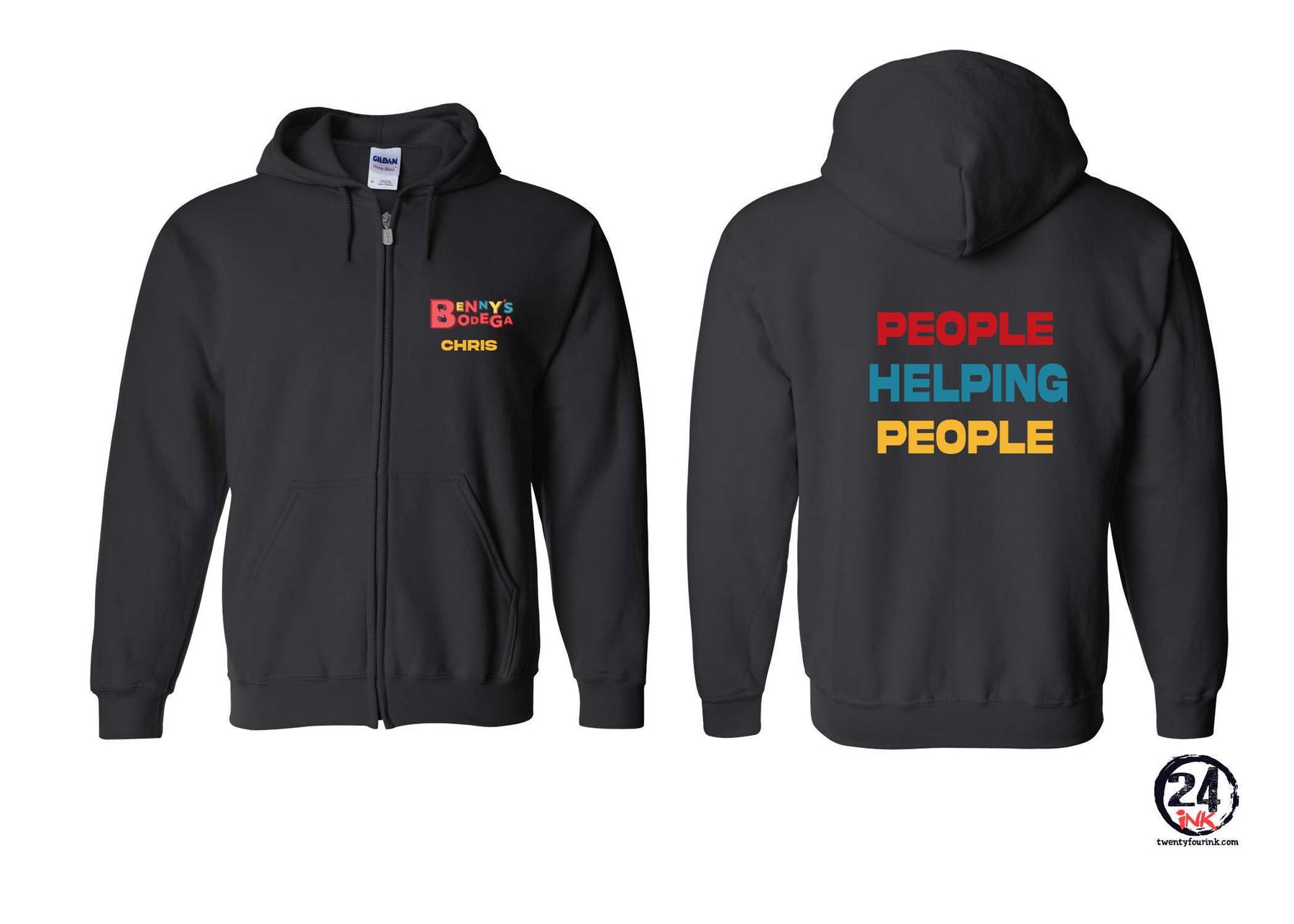 Benny's Bodega design 2 Zip up Sweatshirt
