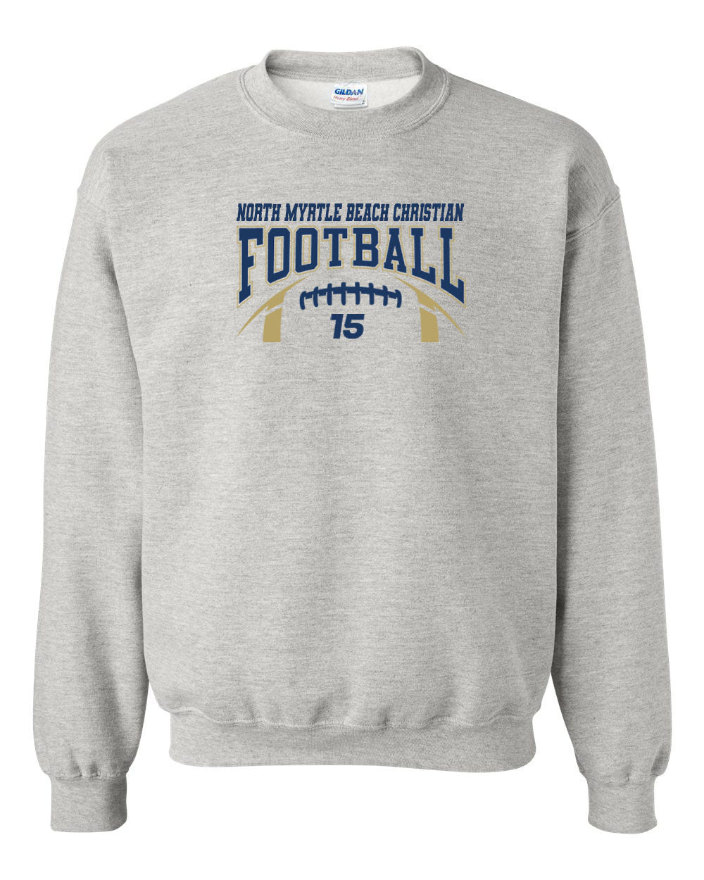NMB Christian School Football Non Hooded Sweatshirt Design 2