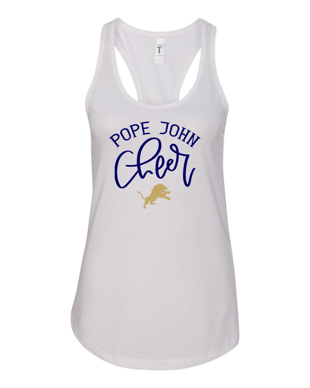 Pope John Cheer Racerback Design 8 Tank Top