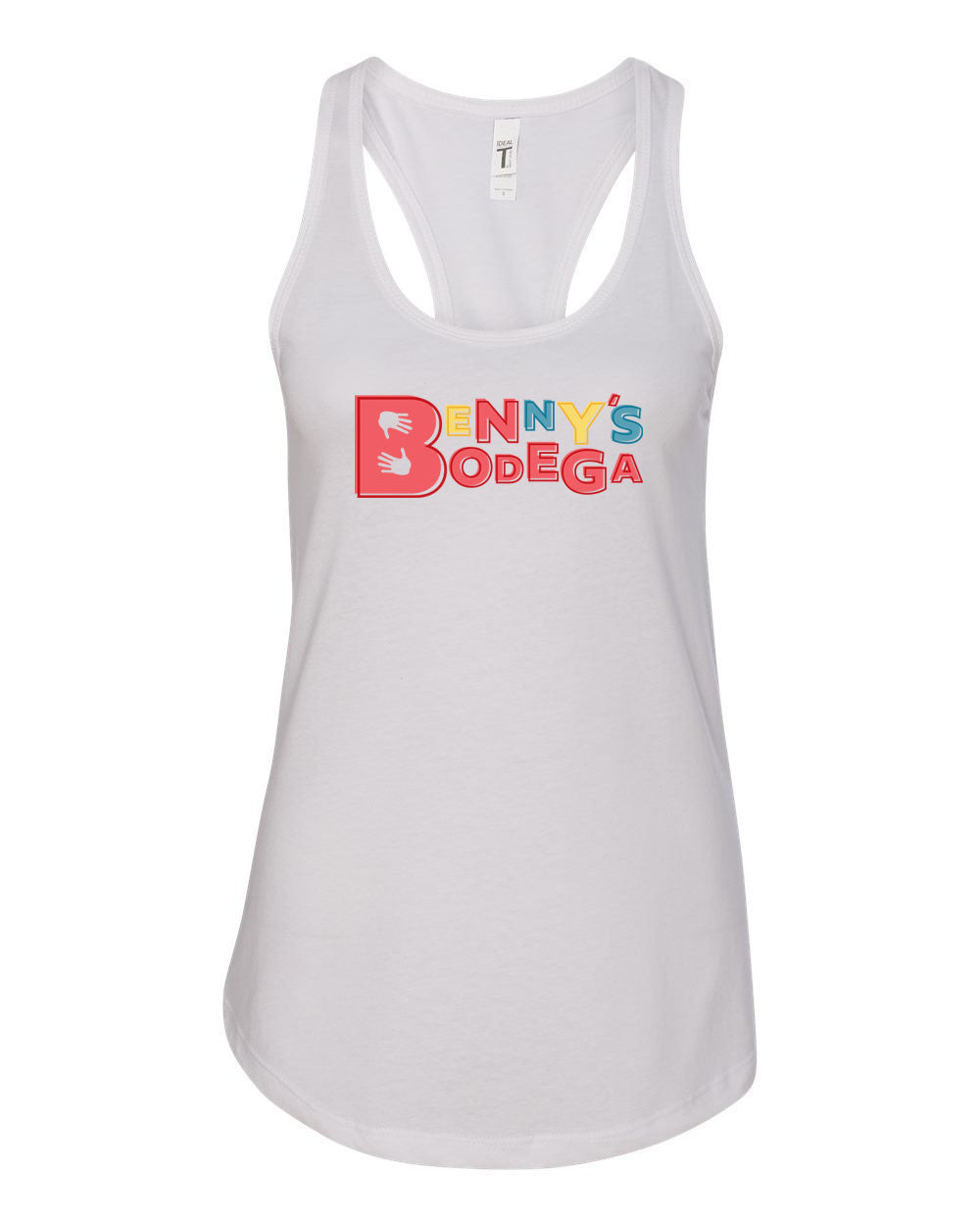 Benny's Bodega Racerback Tank Top Design 1